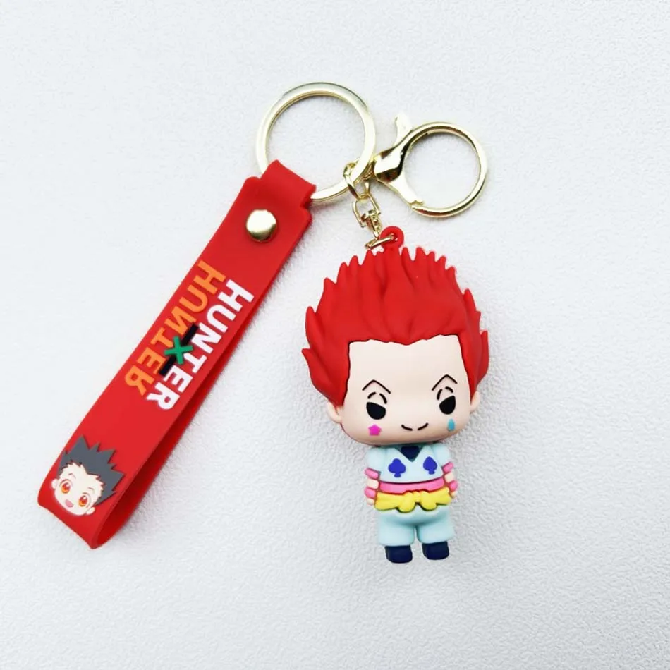 Anime HUNTER X HUNTER Figure Keychain Silicone GON·FREECSS Doll Pendent Keyring Car Key Holder Accessories Jewelry Kids Toy Gift