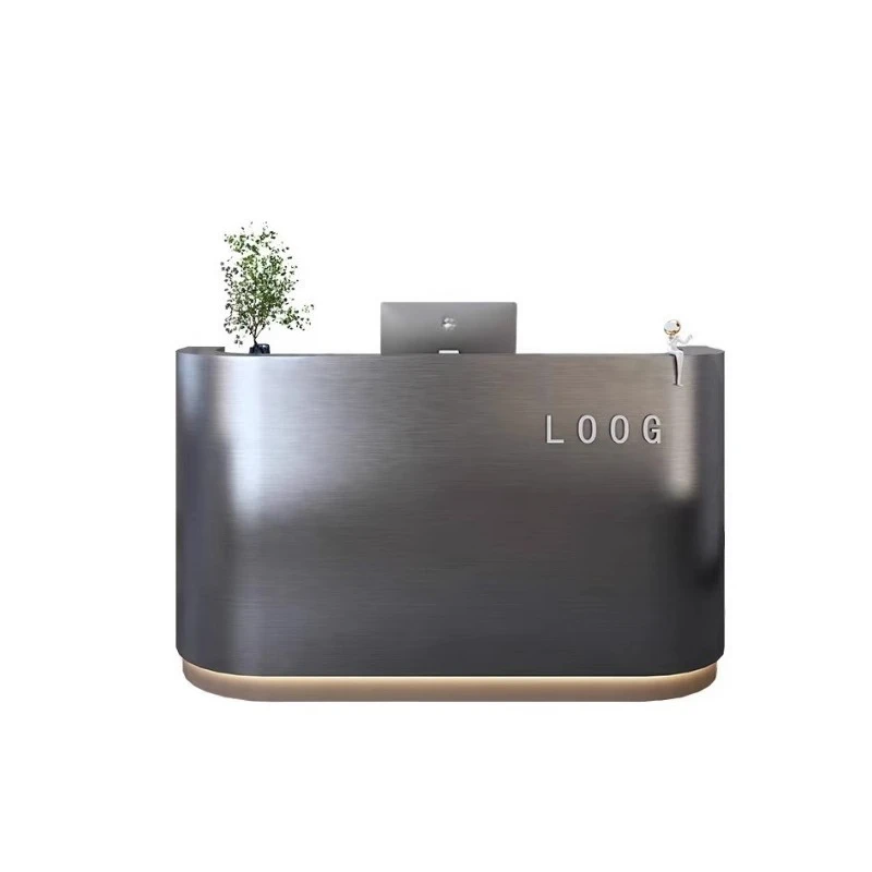 Stainless steel clothing store store small checkout page simple modern barber shop bar company front desk Internet celebrity tre