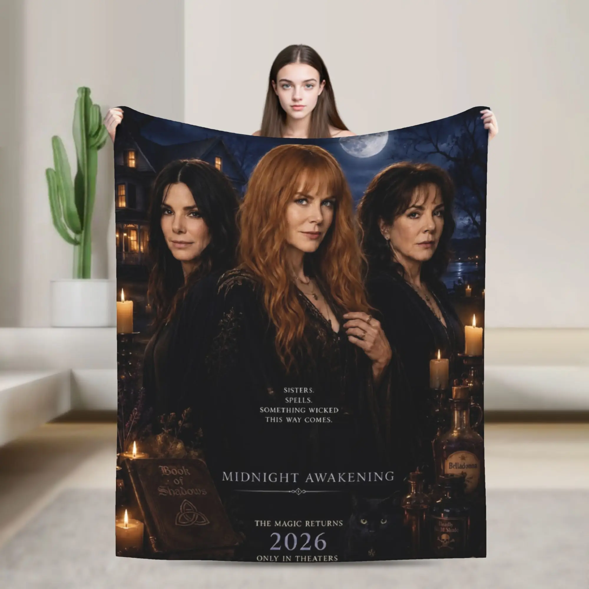 Practical Magic 2 Movie 2026 Throw Blanket for Couch Soft Fuzzy Plush Blanket 50x60 Inch Multiple Sizes Bedspread All Seasons