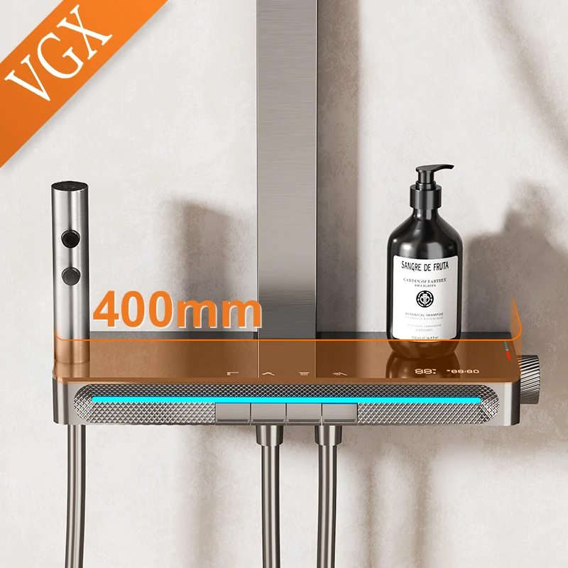 Imagem -04 - Vgx-sistema Termostático Digital do Chuveiro Exibição Inteligente da Temperatura do Banheiro Conjunto de Torneira Conjunto de Chuveiro Bidé