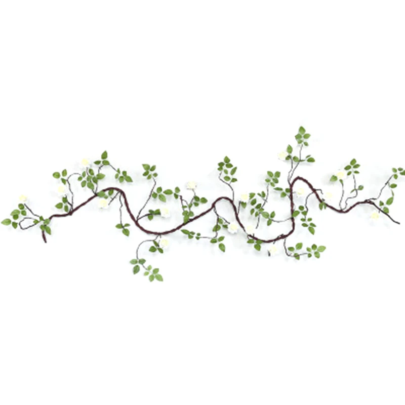 

Artificial Fake Flowers String Silk Roses Vine Plastic Plants Rattan Garland Wreath Wedding Home Party