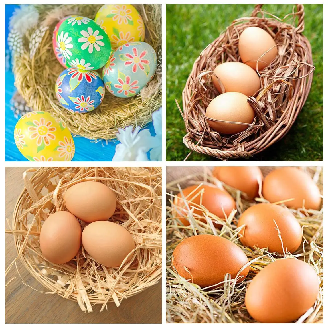 6Pcs Wooden Faux Fake Eggs Realistic Kitchen Playset Fake Nest Eggs for Craft Decorate Get hens to Lay Eggs Pretend Play Fun Toy