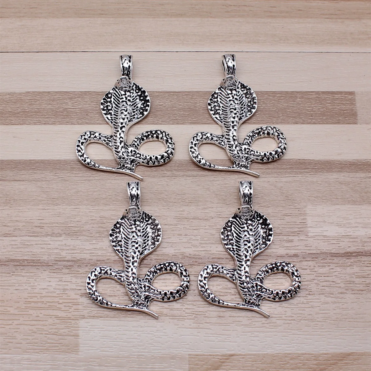IFOCUS 4 шт./лот кобра змея подвески для самостоятельного изготовления ювелирных изделий сплав цинка 32x43 мм/1,26x1,69 дюйма