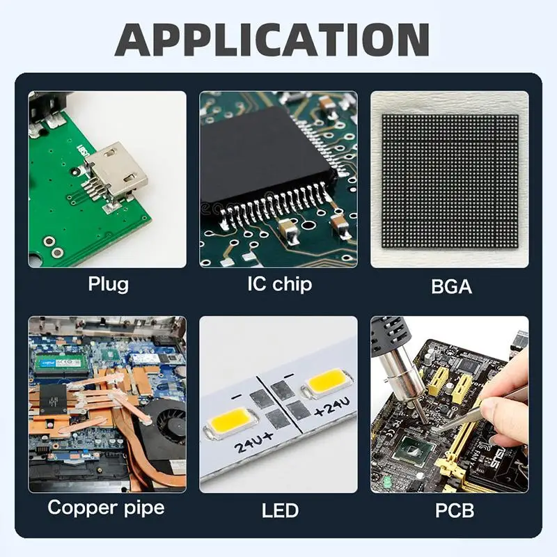 Needle Tube Solder Paste 138/151/183/227℃ USB LED BGA Welding Tool Set Tail Plug Maintenance Syringe Flux 15g Solder Paste