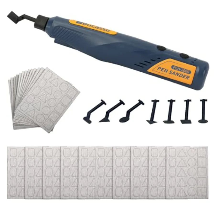 

Беспроводная ручная шлифовальная машинка с 5 скоростями, USB-зарядкой, LED-подсветкой и 10 шт. наждачной бумагой 400 грит. Многофункциональный мини-электроинструмент.