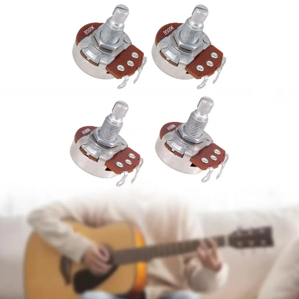 Potenziometro per chitarra Audio 500K Sostituzione per chitarra elettrica Confezione da 4