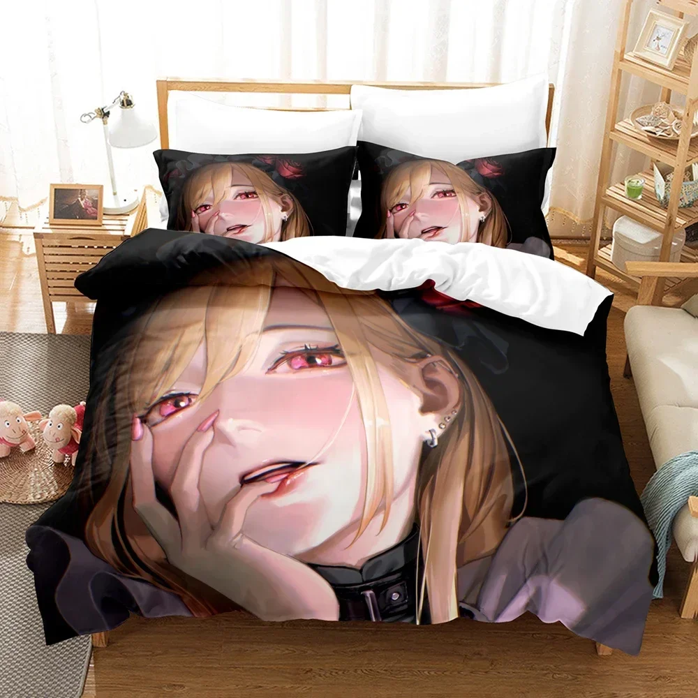 

3D Printed My Dress Up Darling Kitagawa Marin 3D Duvet Cover Bedding Set Comforter Linen Pillowcases Home Decor Single Queen