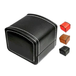 Portable Watch Box PU Leather Watch Case Organizer Storage Holder for Men Women Bracelet Vintage Jewelry Box with Leather Pillow