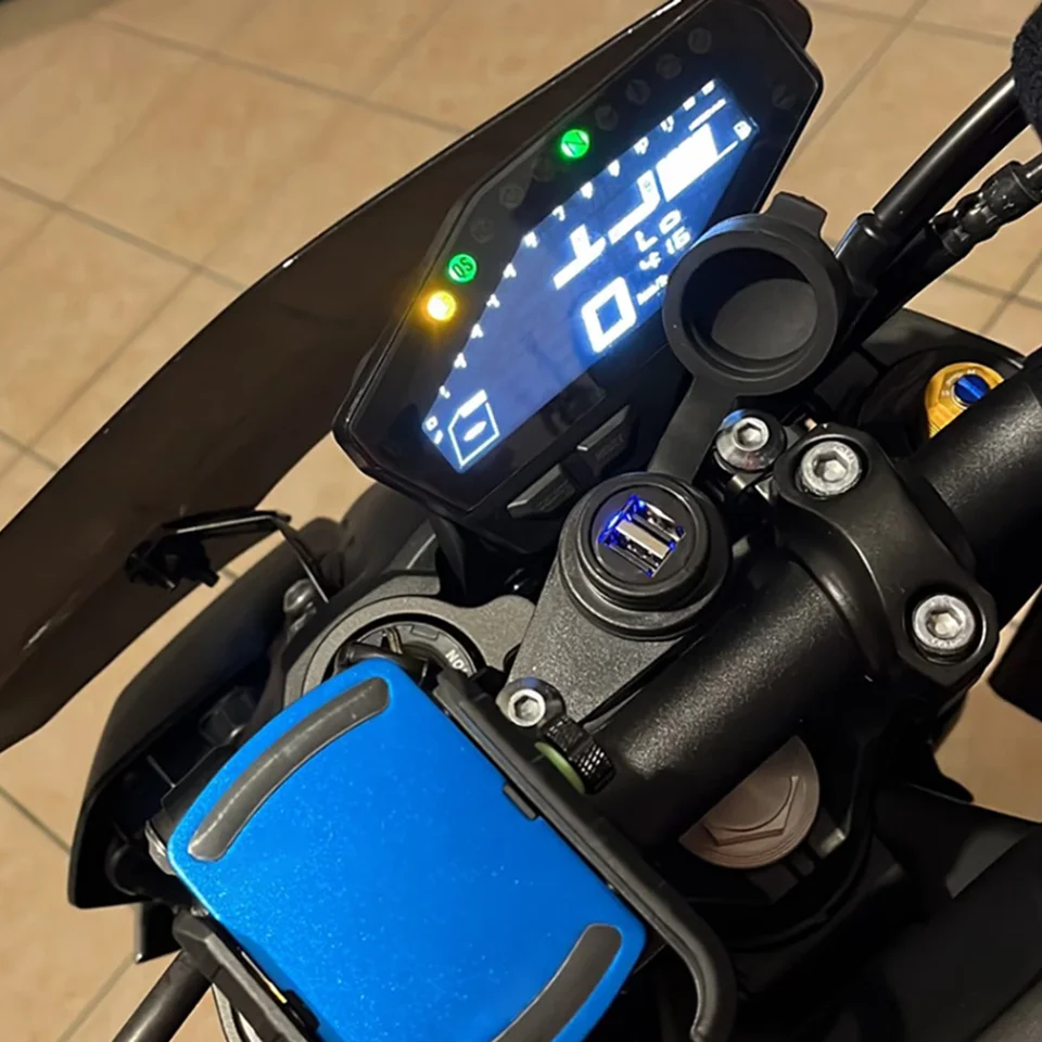 FUWIND Chargeur Double USB Moto - Adaptateur Prise Pour Yamaha MT09, MT07, XSR900