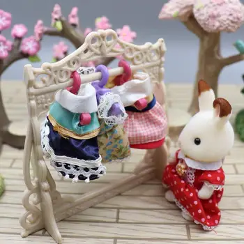 1/12 Forest Family Cute Plush Bunny Clothes For Dolls 9cm Mini Reindeer House Accessories…