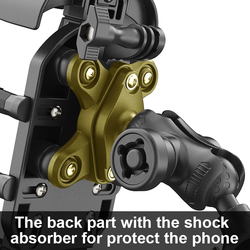 Penyangga Ponsel Motor Anti Guncangan Pengisi Daya Nirkabel 15W & Pengisian Cepat USB 18W Tipe C 30W untuk Motor Sepeda Skuter