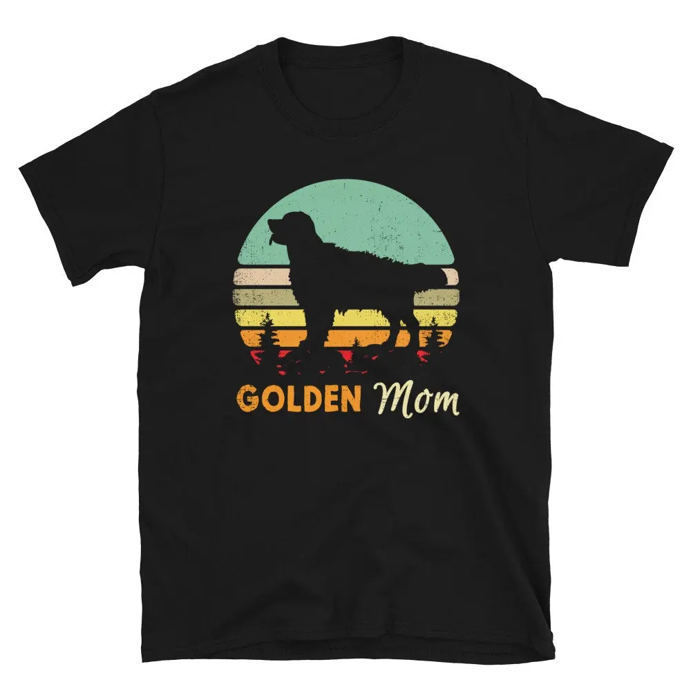 Golden Mom T Shirt Mama Retriever Retro Style Vintage Stlye Cute s