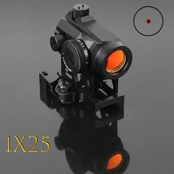 1x25 Compact Red Dot Sight Tactical Reflex 2 MOA Adjustable Mini Dot Scope 20-22mm Rail Mount Tactical Optical Riflescope