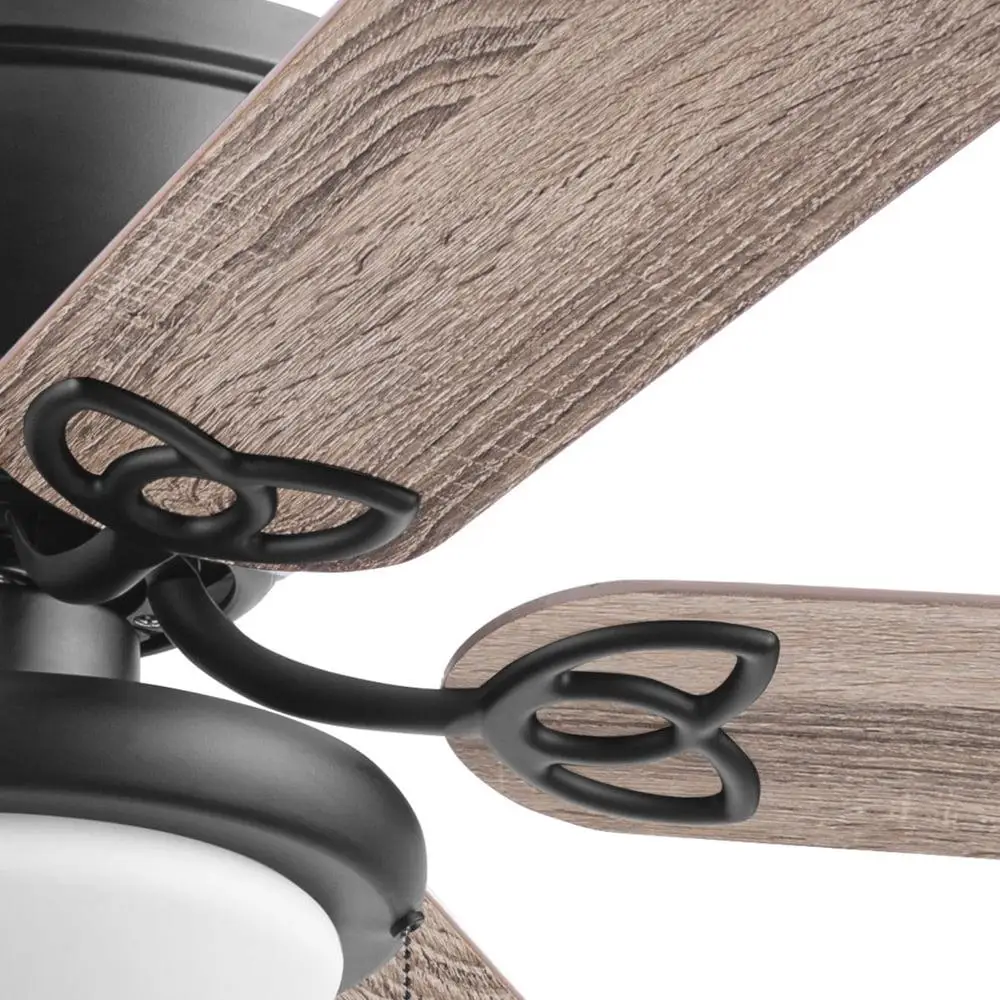 라이트 풀 체인 제어가 가능한 52인치 실내 천장 팬 가역 블레이드 거실 침실 홈 오피스 로우 프로파일 디자인