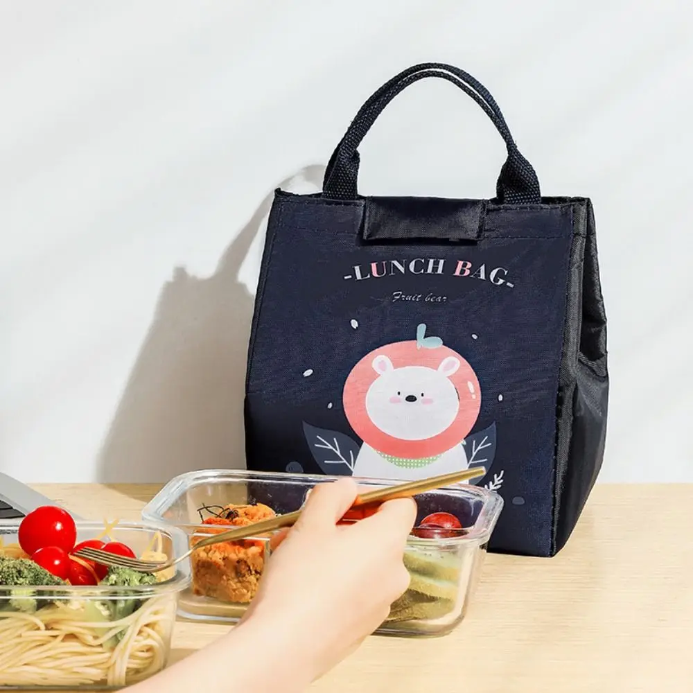 

Oxford Camping Picnic Bag Food Handbag Canteen Bag Cartoon Lunch Bag Tote Pouch Tableware Storage Bag