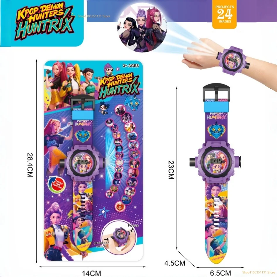 Reloj de Proyección para Niños con 24 Imágenes, Reloj Digital Electrónico de Dibujos Animados, Reloj de Juguete Multifuncional para Fans, Recuerdos de Fiesta de Cumpleaños