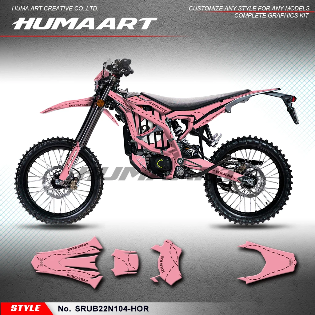 HUMAART Racing Pegatinas gráficas completas para SURRON ULTRA BEE R Sur-Ron Electric Dirt Bike, rosa, decoración, SRUB22N104-HOR