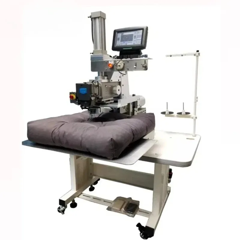 Industrial manual feed thick pad sewing machine with electrically operated flat pillowcase machine