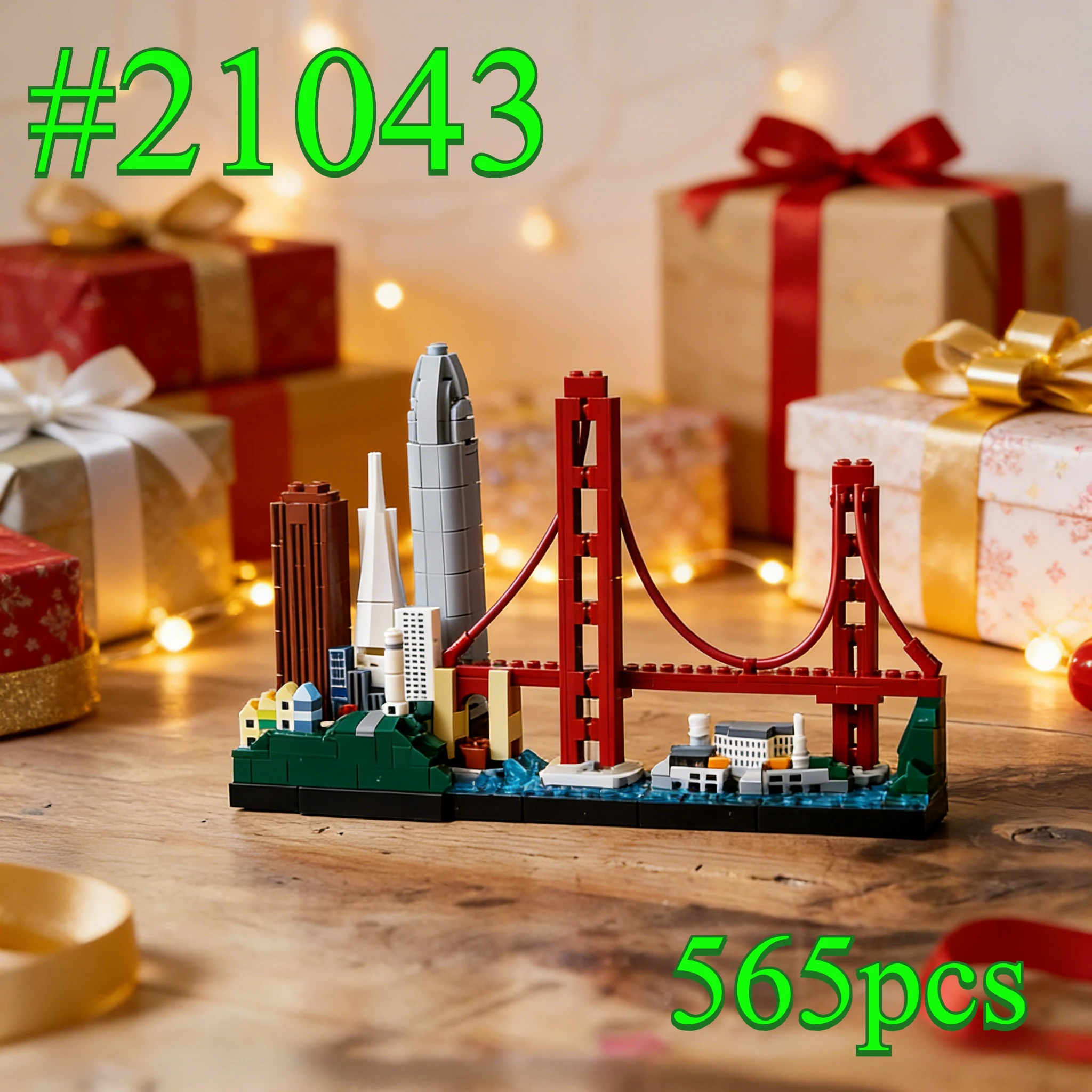 ชุดตัวต่อบล็อกสวยงามรุ่นซานฟรานซิสโก 21043 เหมาะสำหรับเป็นของขวัญคริสต์มาส ใช้ร่วมกับตัวต่อเลโก้ได้ จำนวน 565 ชิ้น