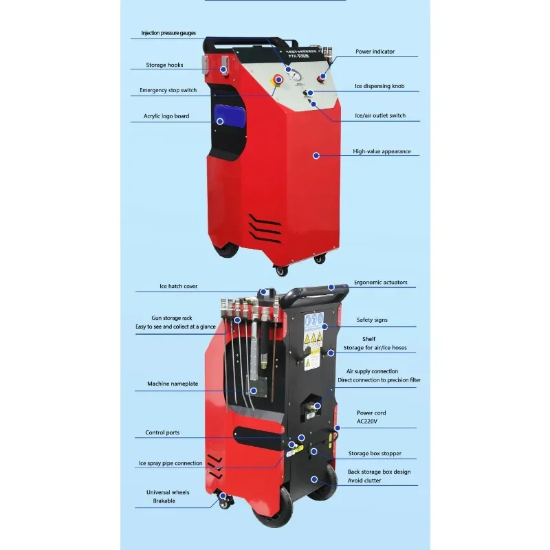 Mini Dry Ice Cleaning Machine for Automotive Engines Automatic Dry Ice Blaster Cleaning Machine