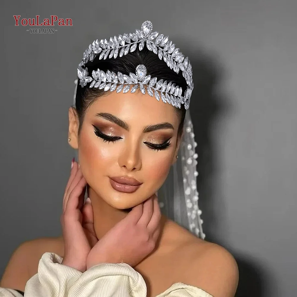 

YouLaPan Bridal TIaras Crowns For Wedding Bride Headband Handmade Rhinestone Crowns For Women Pageant Prom Headpieces HP938