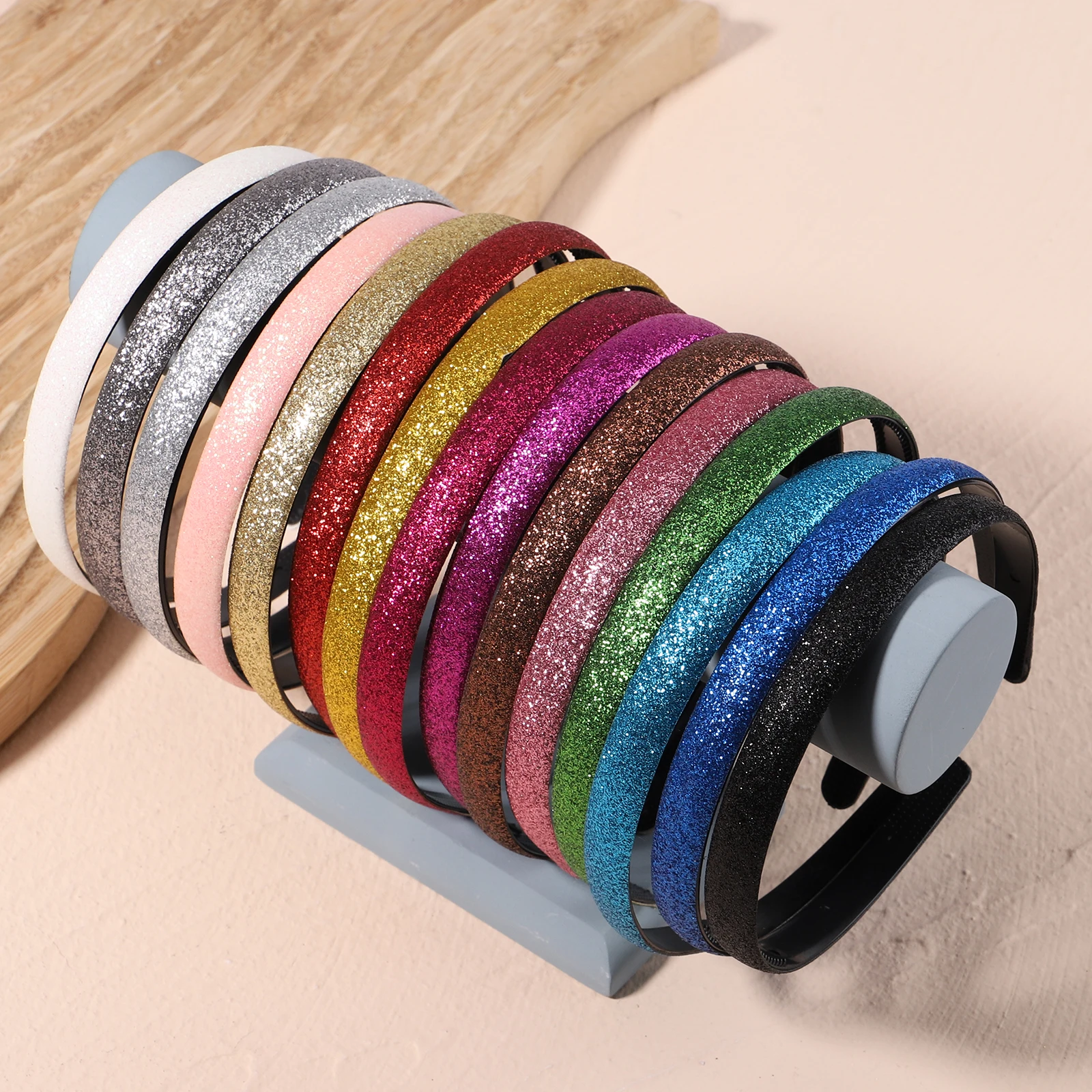 2023 Fashion Solid Female Glitter Hair Bands For Girls Simple Hair Hoop Hairbands Headbands Kids Gifts Headwear Hair Accessories