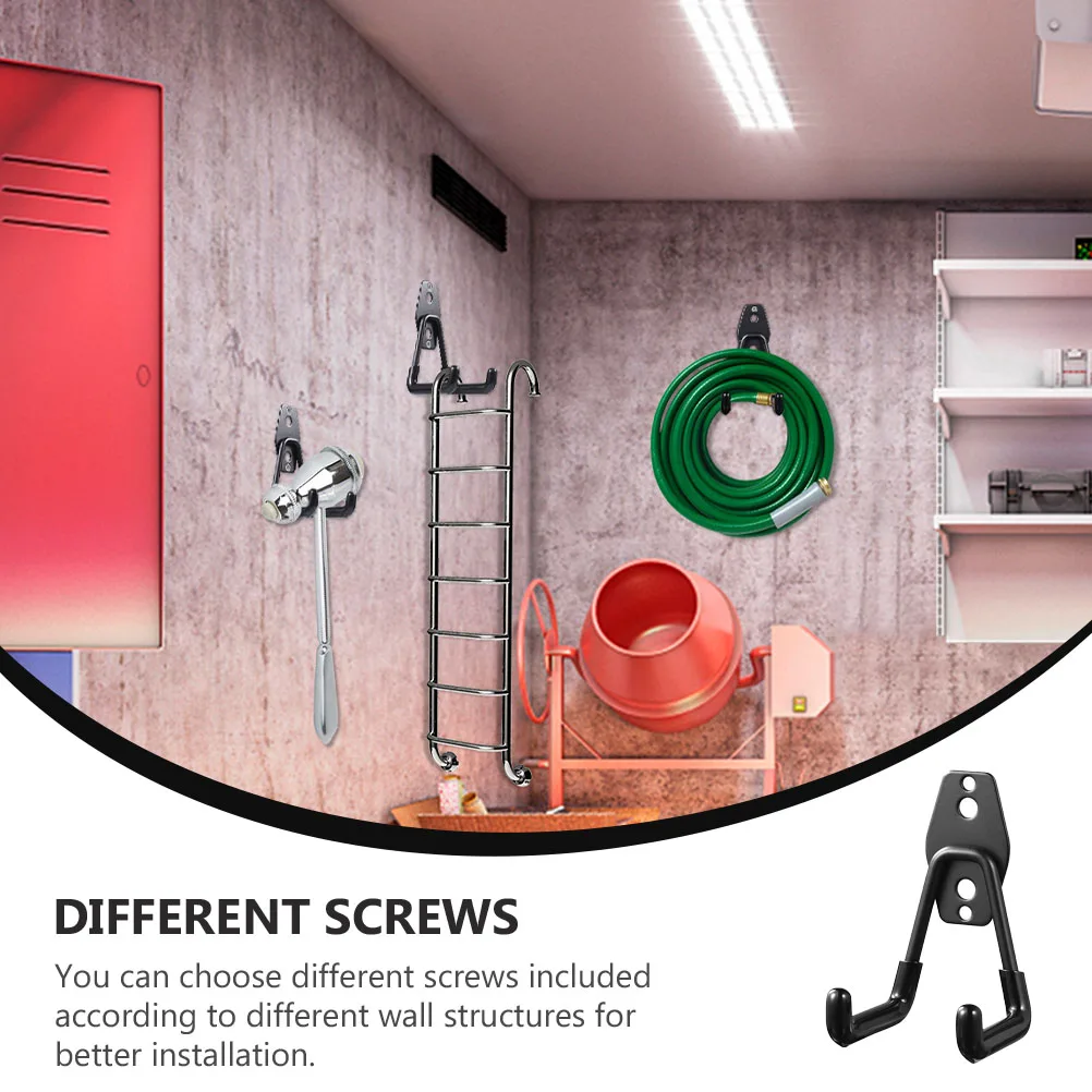 

2Pcs Metal Hooks Heavy Duty Wall Mount Garage Storage Organizer Tool Hangers Utility Hooks For Garden Tools Wooden Brick