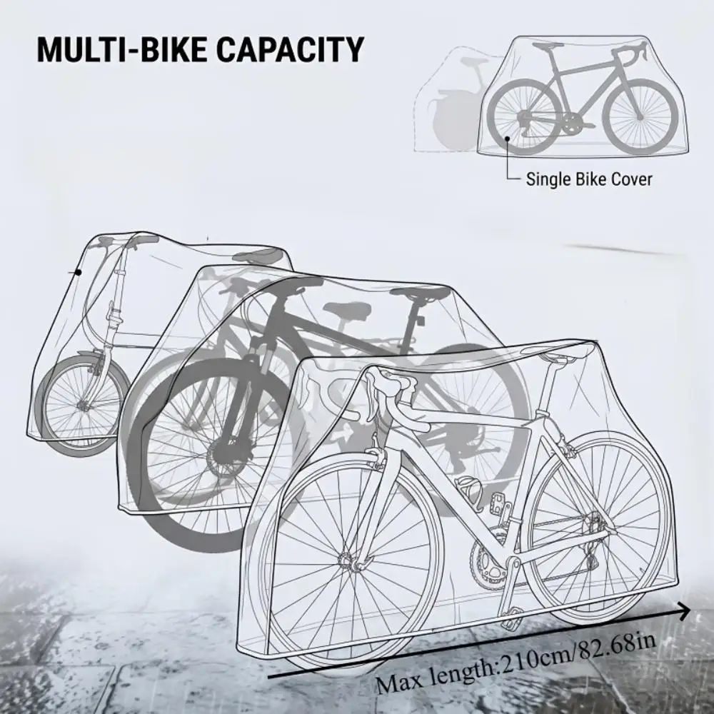 5PCS Clear Plastic Bicycle Cover Portable Outdoor All Season Full Protection Dust UV Snow Shield For Mountain Bike E-bike