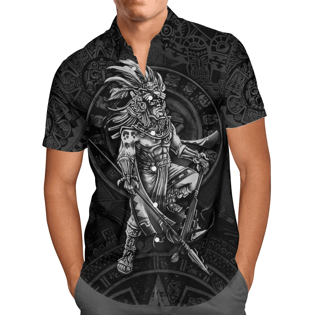 

Mexico Aztec 3D Beach Hawaiian Newest Summer Men Shirt Short Sleeve Shirt Streetwear Oversized 5XL Camisa Social Chemise Homme-1