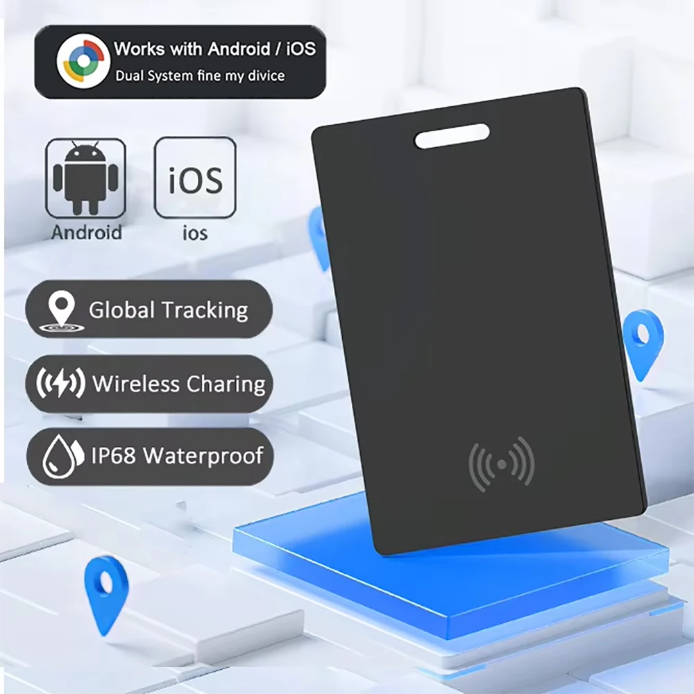 تحديد المواقع العالمي رفيع للغاية بنظام تحديد المواقع العالمي Android/iOS على جهاز تعقب المزدوج وبطاقة التتبع الذكية اللاسلكية مع Google Find My Device