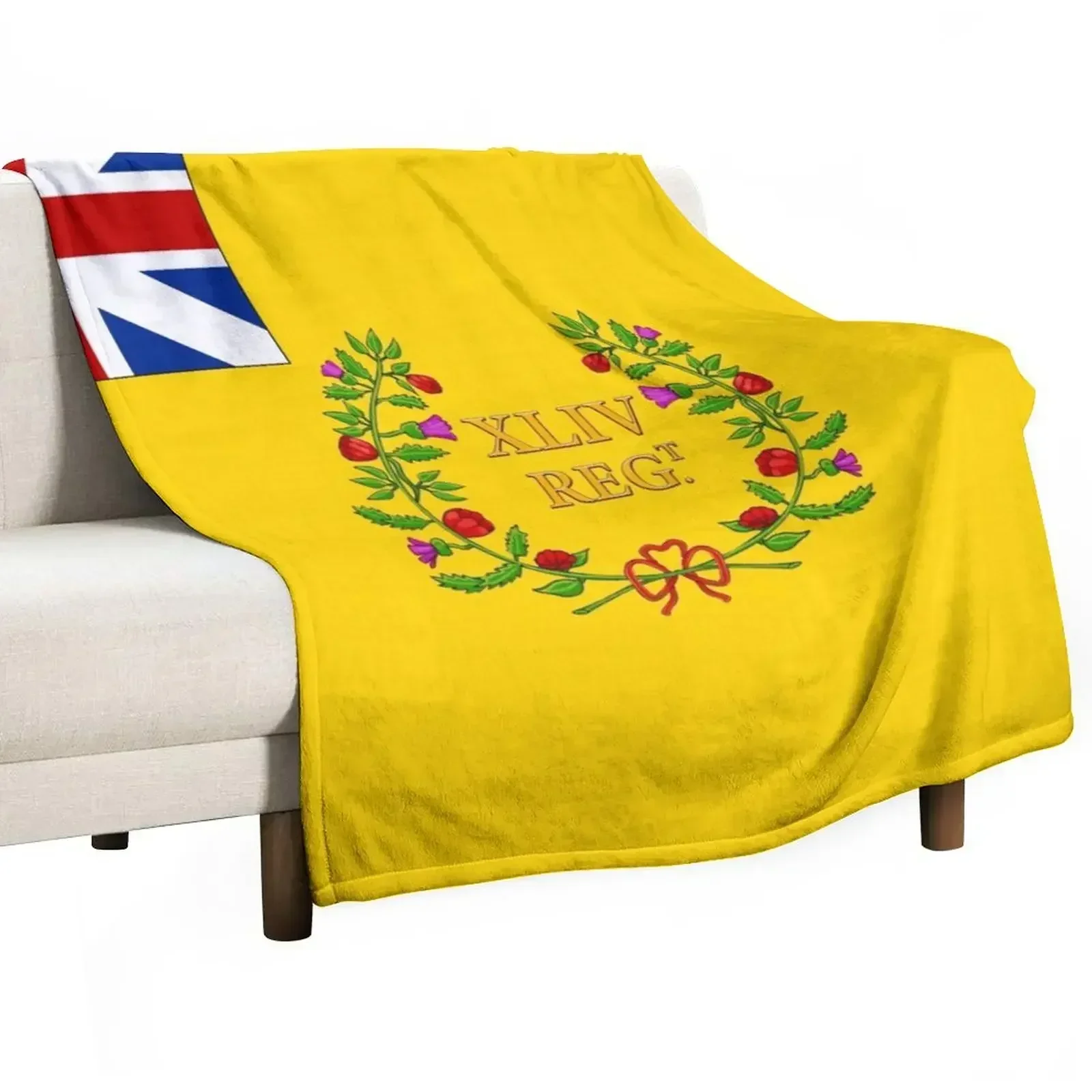 Napoleonic British flag of the South Essex 1st battalion of foot Throw Blanket Hair Beach Cute Plaid Decorative Beds Blankets