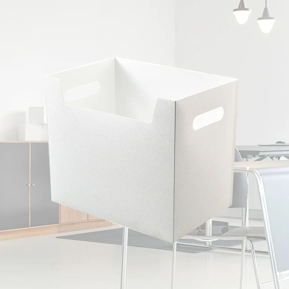 

2 PCS Organizer File Storage Box Office Folder Boxes Plastic Pp Multi-purpose Container