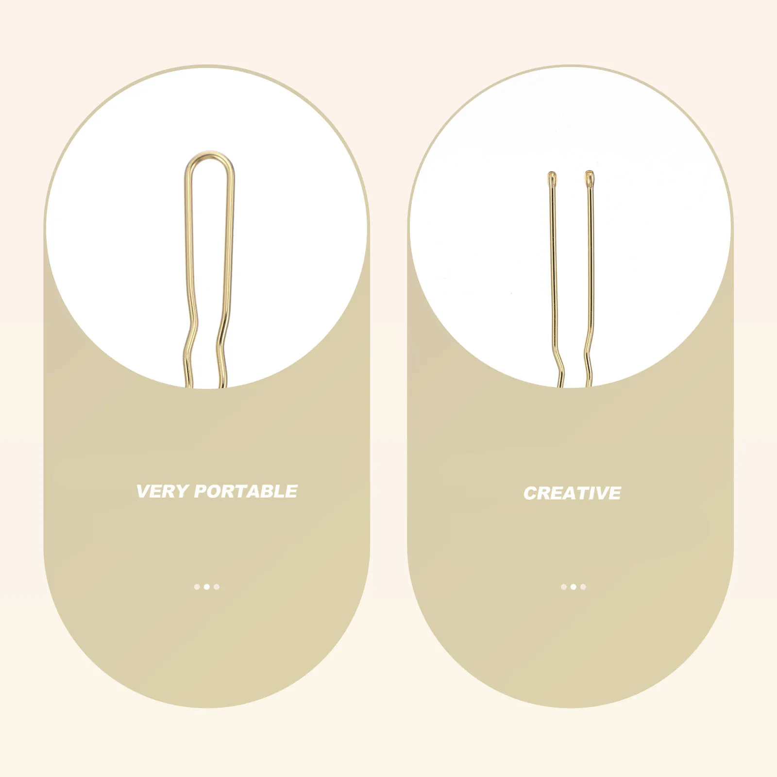 

3 Pcs U-Shaped Alloy Hairpins High-Performance Hairstyling Tools Practical Hair Accessories for Parties