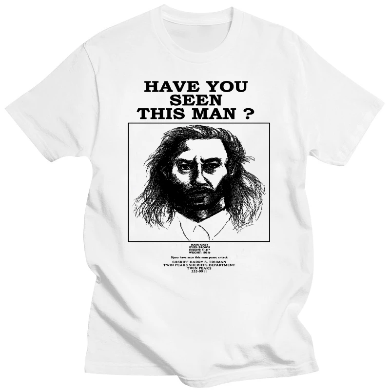 Killer Bob Have You Seen This Man Poster T-Shirt Twin Peaks David Lynch 90s retro