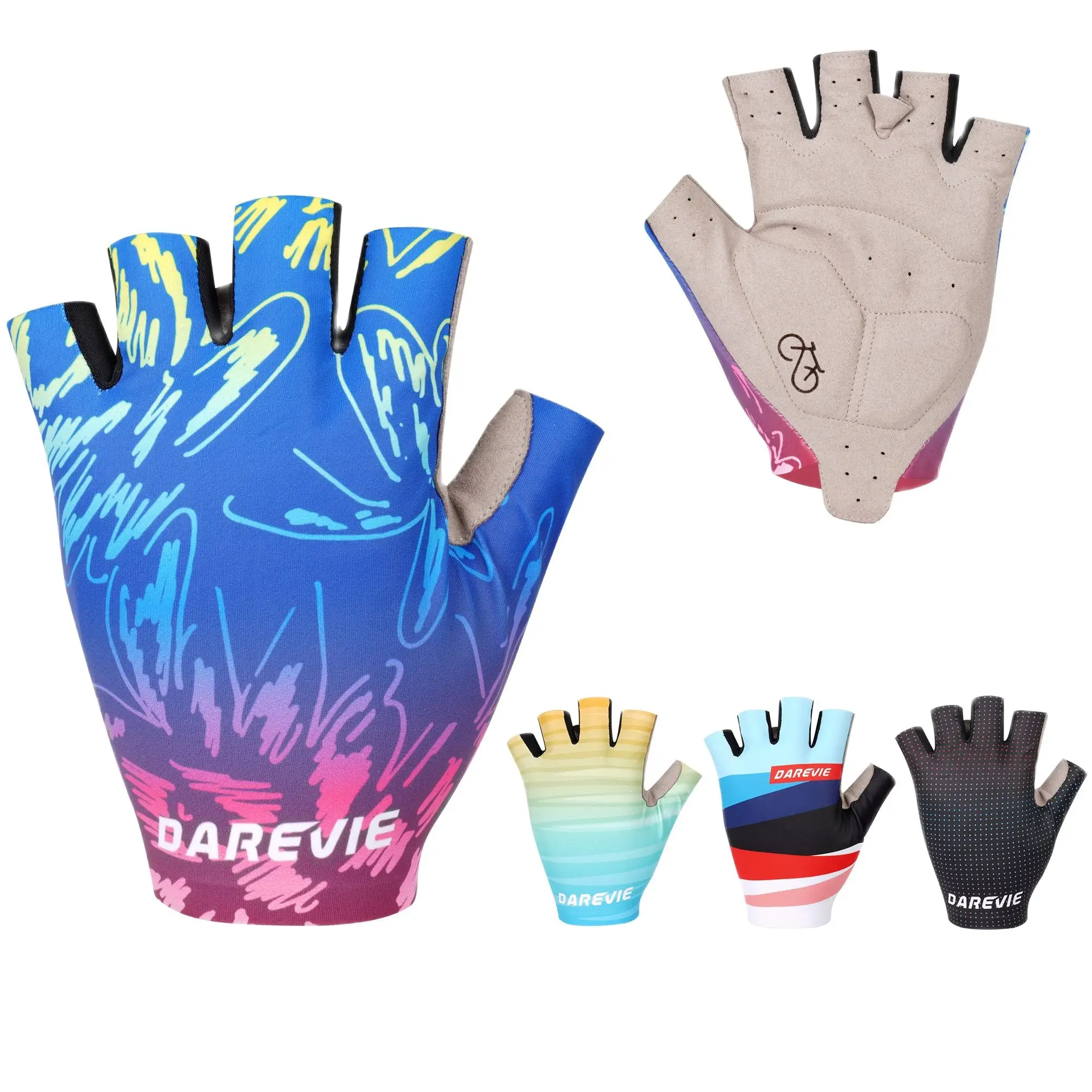 AliExpress DAREVIE Cycling Gloves Summer Shockproof Breathable Man's Women's Cycling Gloves Half Finger High Quality MTB Road Bike Gloves