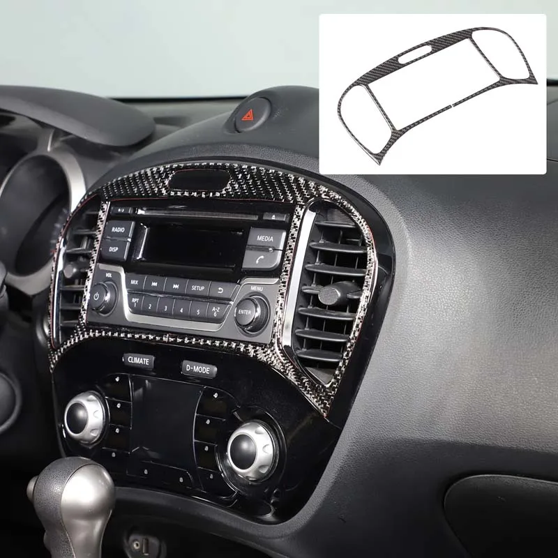 

For 2011-2019 Nissan Juke/Infiniti ESQ Automotive Center Console Navigation Screen Frame Sticker Carbon Fiber Car Accessories