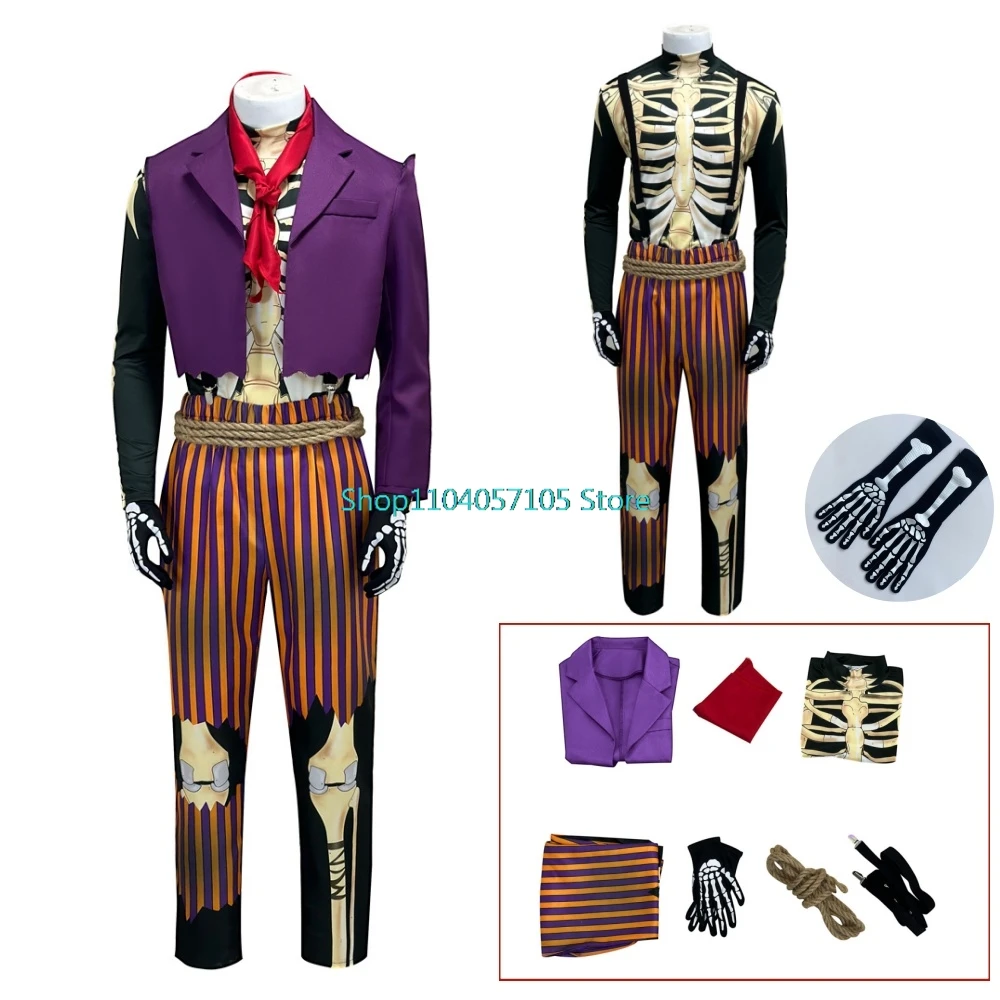 Anime Hector Rivera Cosplay Costume Great-grandfather Outfits Man Halloween Cosplay Coco Cosplay Suit Skeleton Clothing