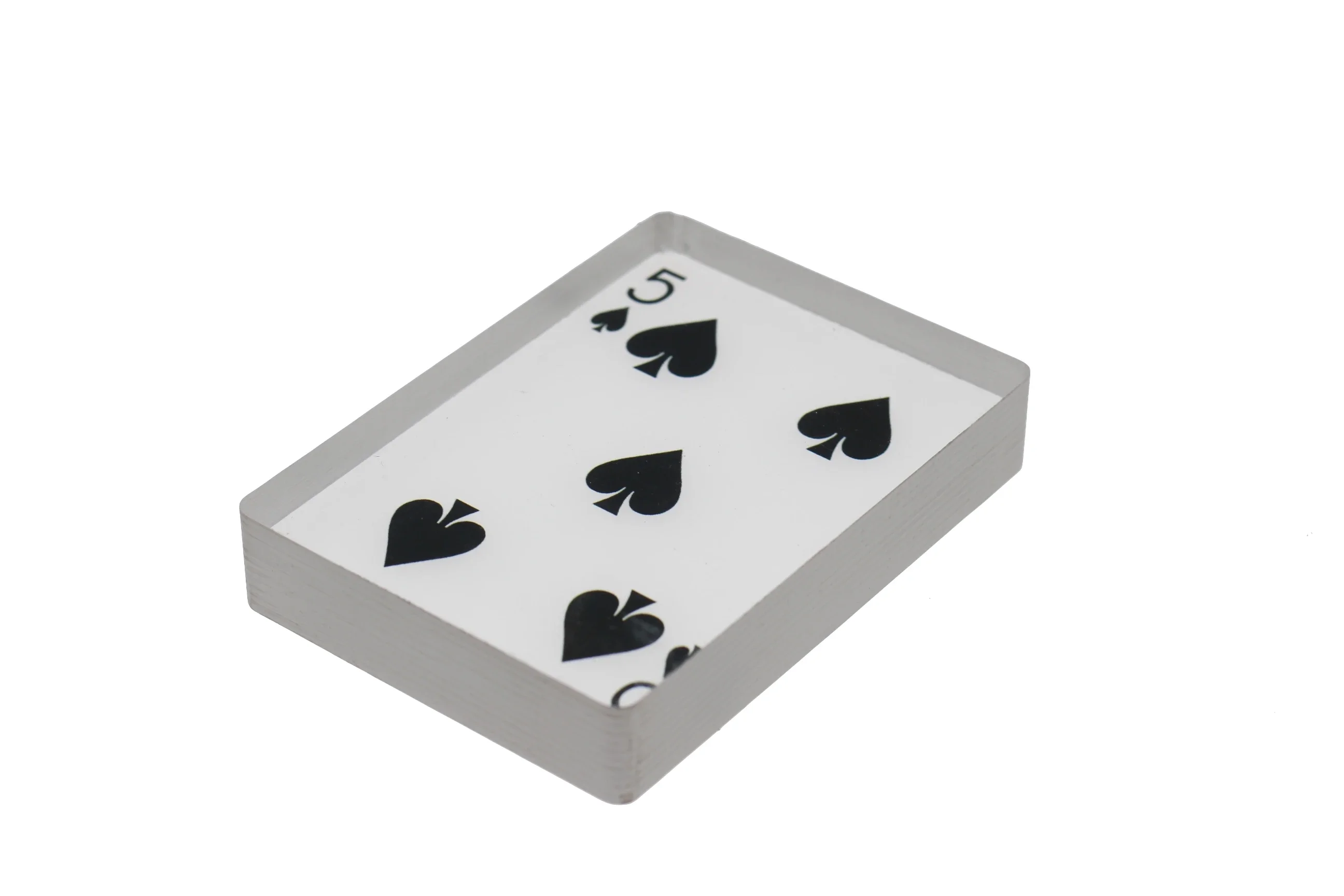 Realistic Omni Deck Glass Card Deck Ice Bound Magic Tricks Gimmick Close Up Card Illusion Accessories Sign Card To Clear Block