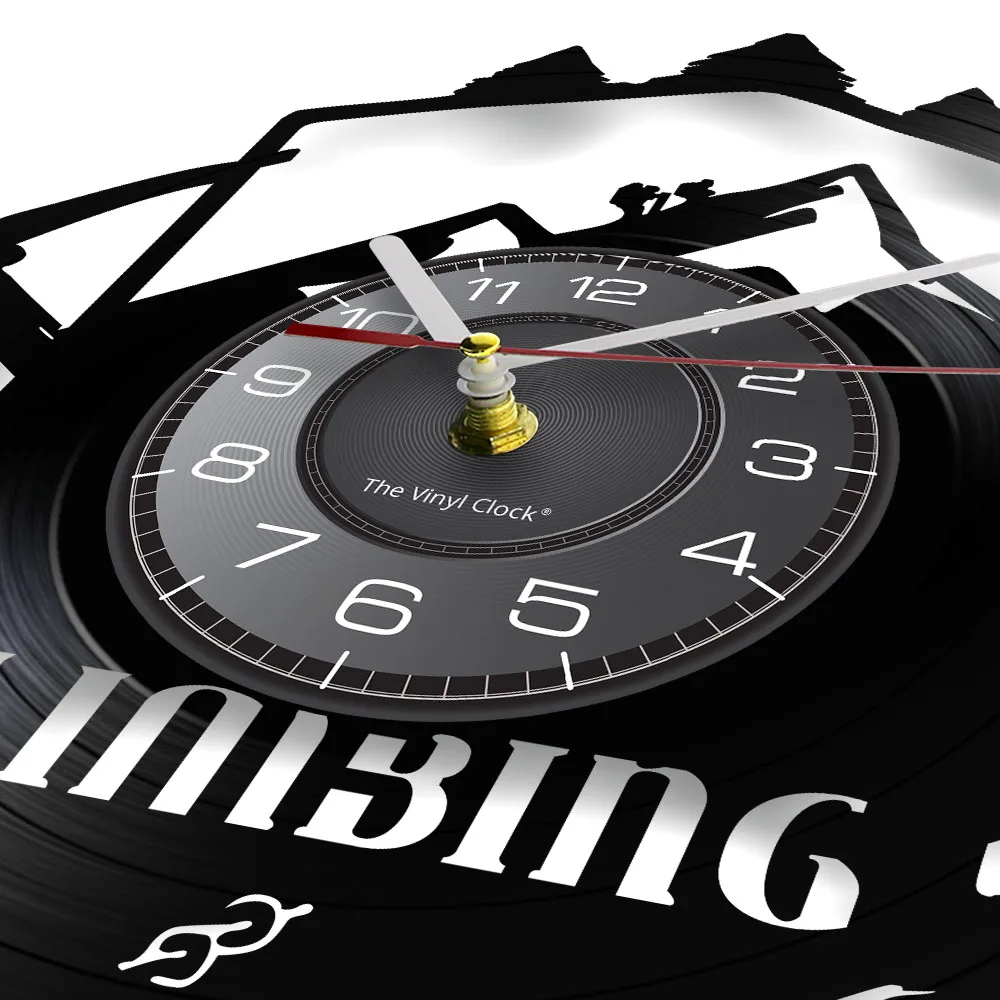 Climbing Vinyl Record Wall Clock Rock Climbing Modern Design Extreme Sports Home Decor Mountaineering Wall Watch Climbers Gift