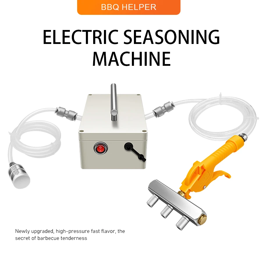 Máquina eléctrica de pistola para adobo de carne, bomba de alta presión, inyector de aguja aromatizante para barbacoa, vástagos de cordero, chuletas de cordero enteras, carne