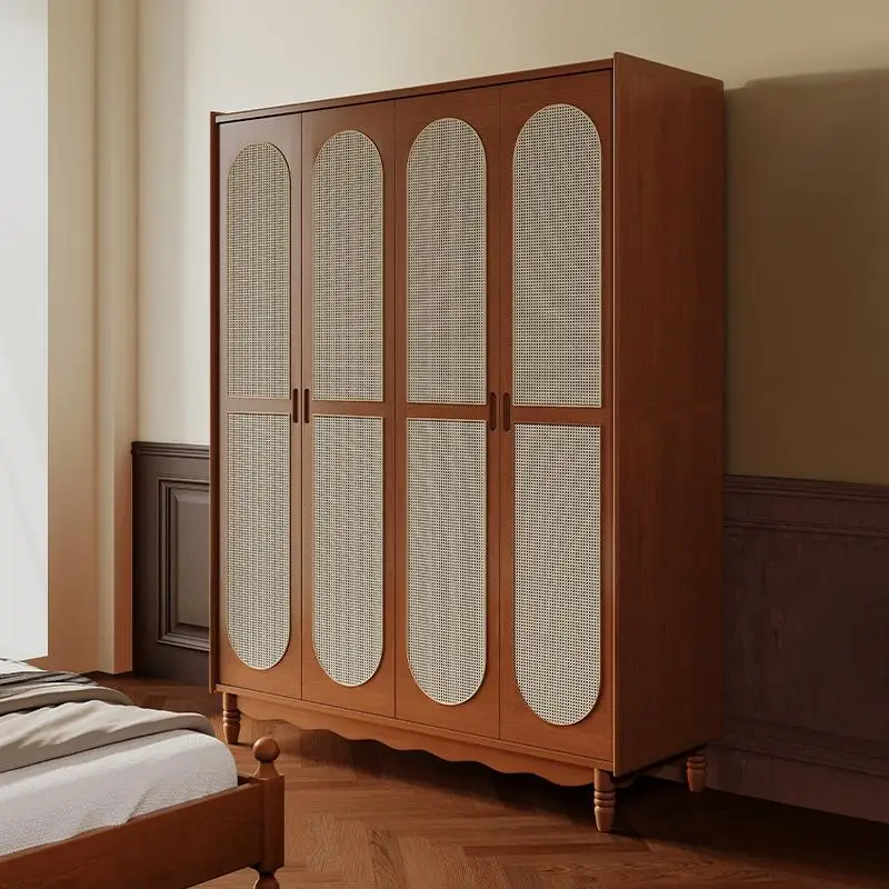 Wardrobes Rattan Luxury Clothes Open Bedroom Closet  Furniture Home