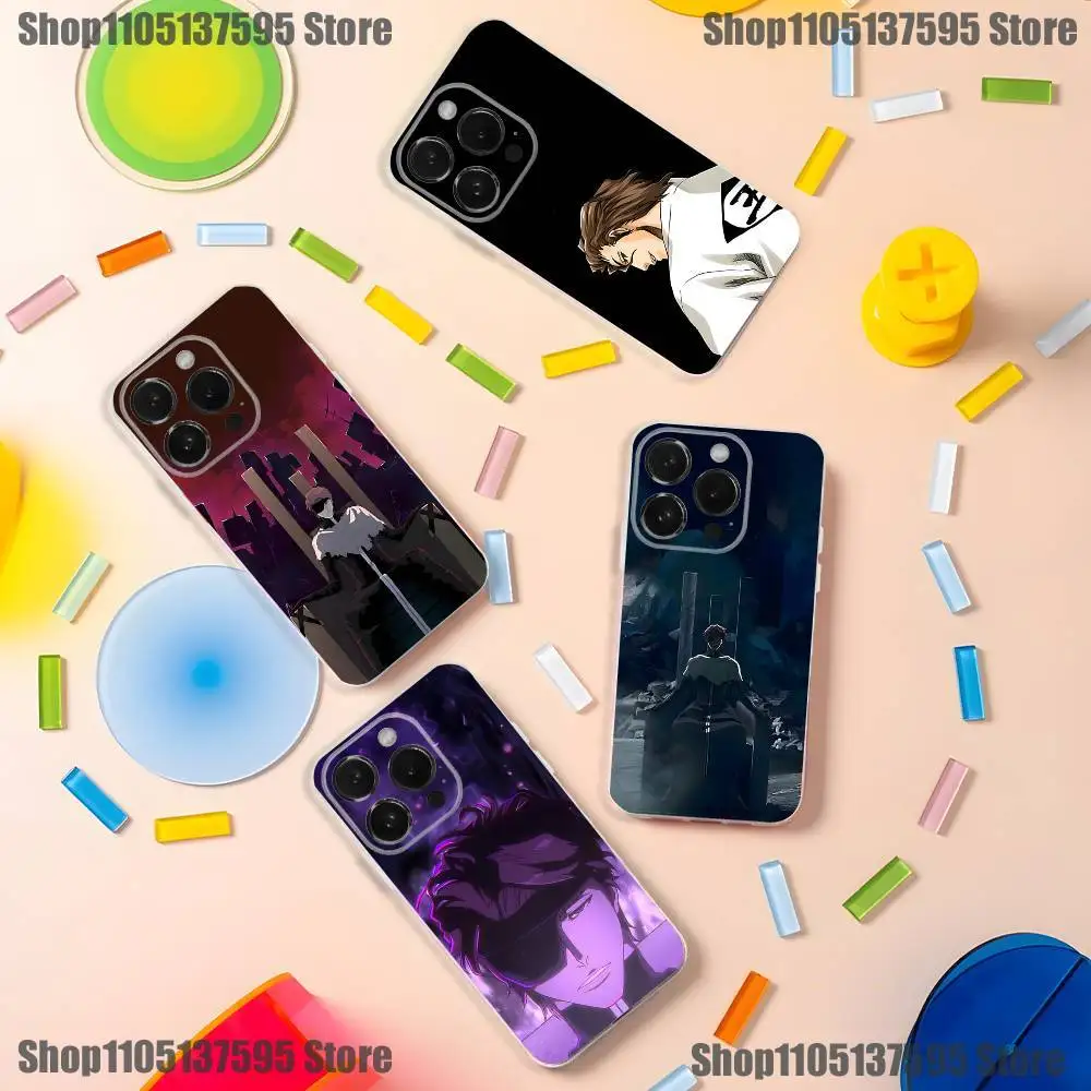 

Hot A-Aizen S-Sousuke Anime Phone Case For iPhone 17,16,15,14,13,12,11 Pro,Max,Plus,X,XS,XR,SE4,E Mini Transparent Soft Cover