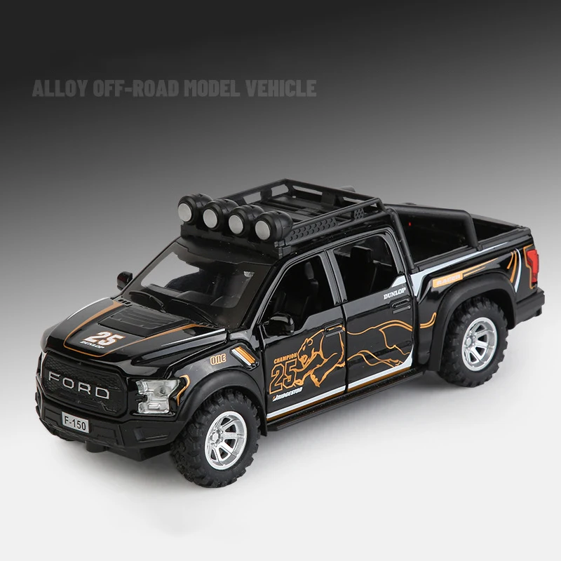 

Модель автомобиля Ford Raptor F150 из сплава в масштабе 1:32, Игрушечная модель автомобиля из сплава, литье под давлением, литье под давлением, звук и искусство, игрушечная машинка для детей, автомобиль