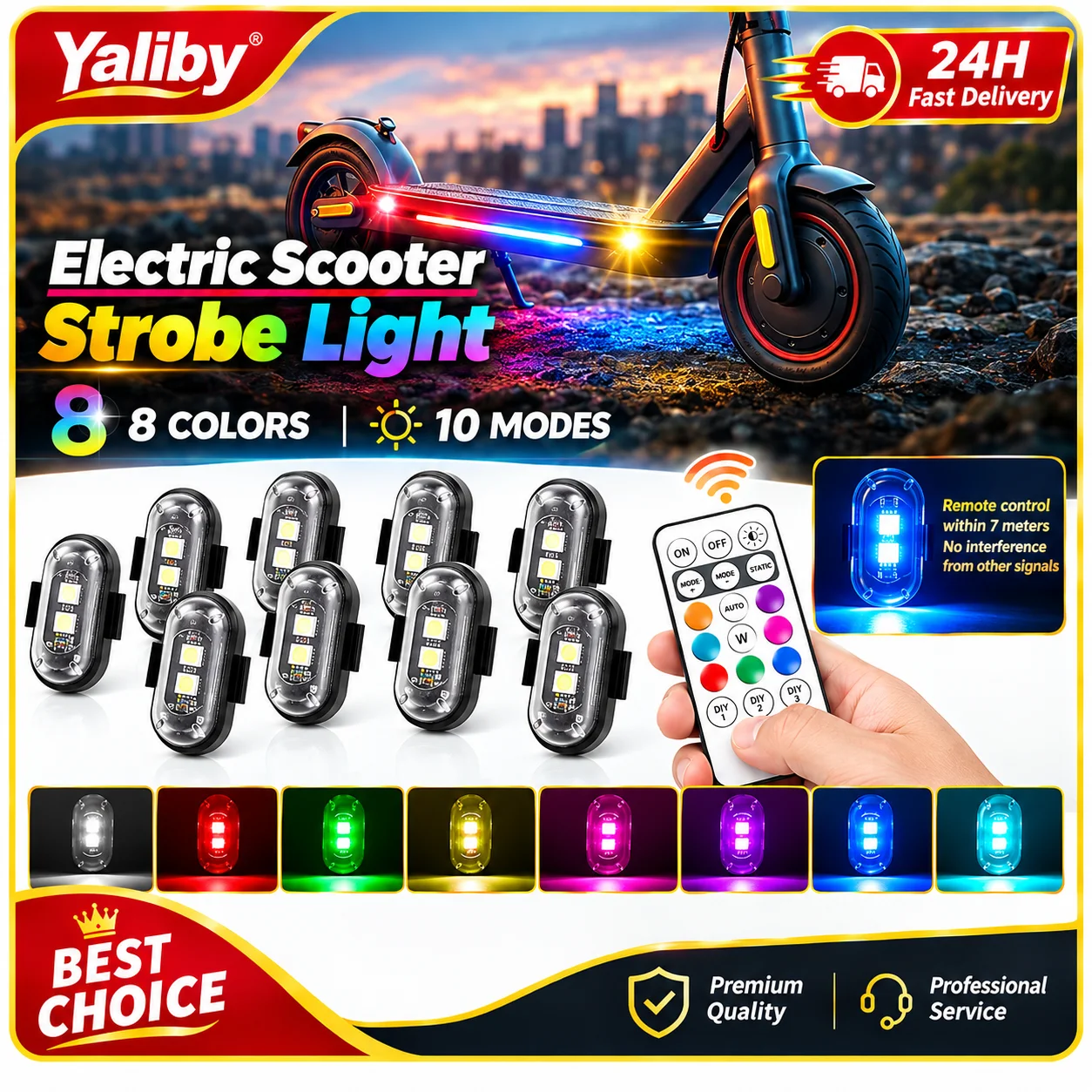 RGB Led Electric Scooter Strobe Lights for Xiaomi M365 Pro Mi3 Mi4 Mi5 Mi6 6Lite Elite LED Flash Position Wireless Light
