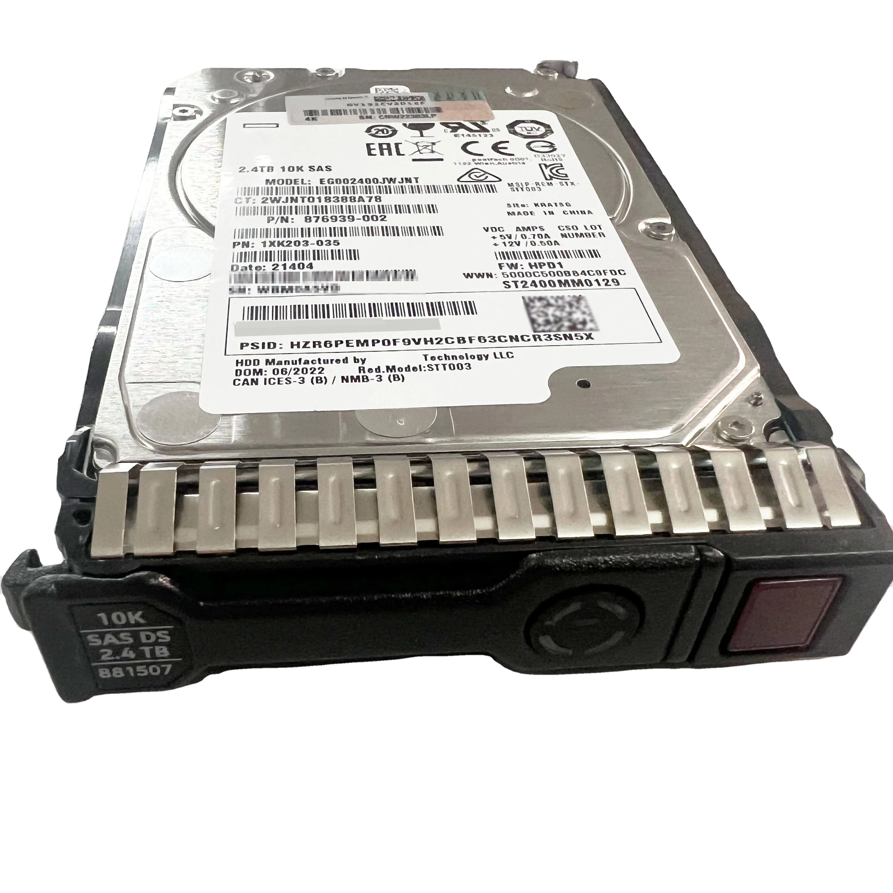 881457-B21 876939-002 881507-001 high quality hard disk internal 2.4TB SAS 10K 12Gb/S 2.5 server  