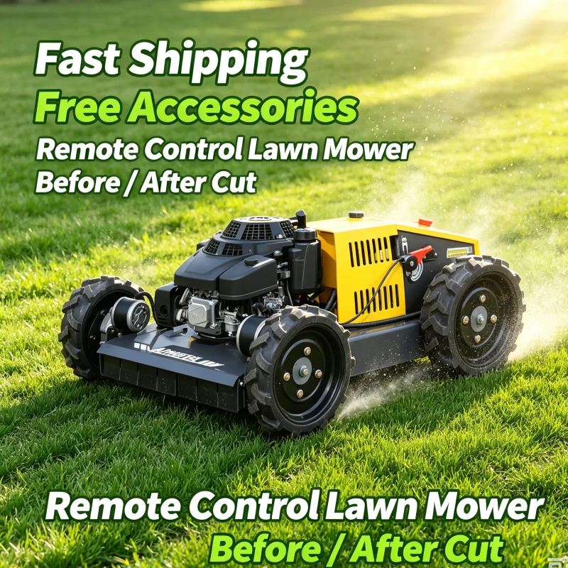 Customized Fast Delivery Professional Wheeled Remote Control Lawn Mower 500mm Cutting Width For Estate Lawn