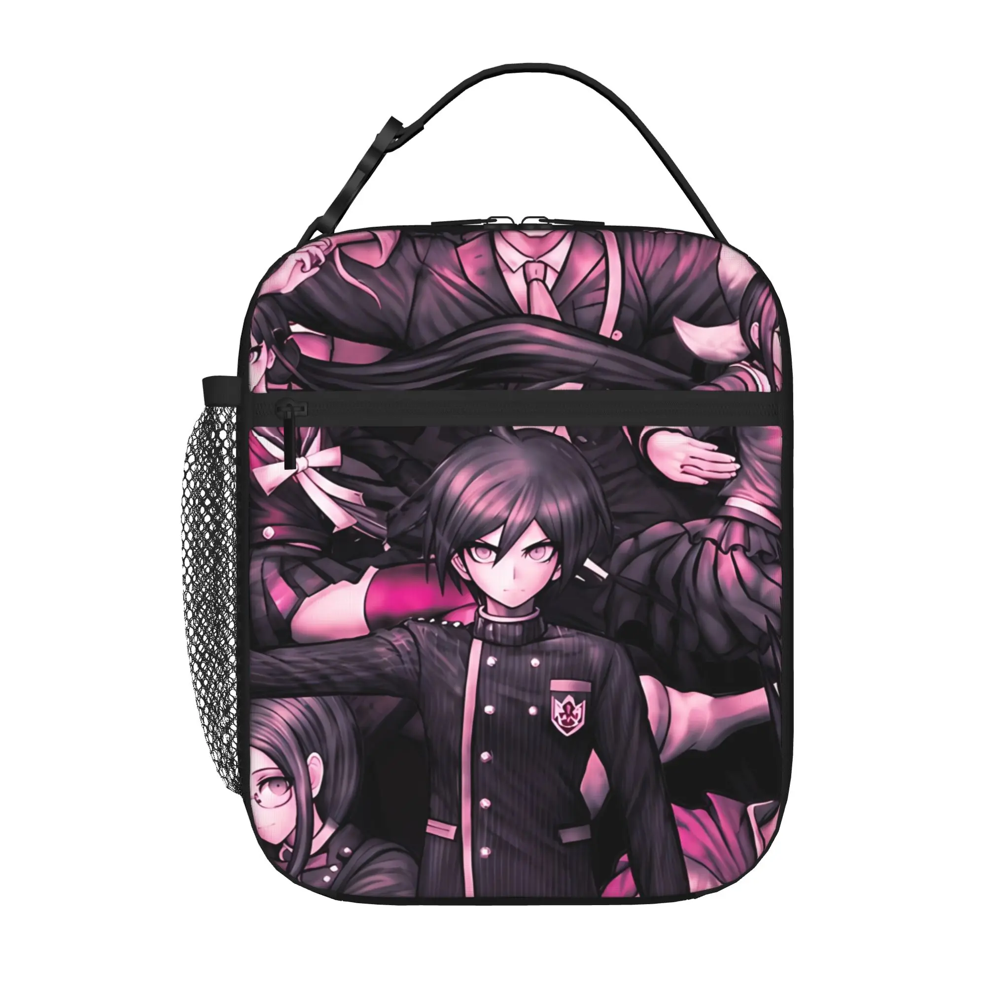 1 Piece Zipper Closure Dark Academy  Storage Bag Pocket Danganronpa School Lunch Food Box Reusable For Lunch Food Bag