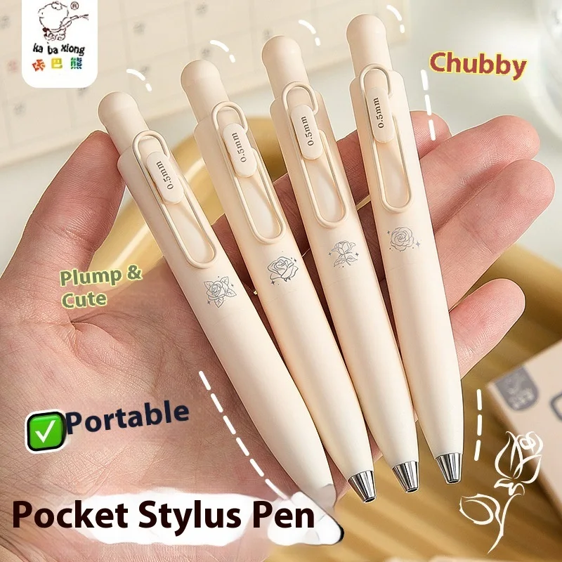 

Kawaii Portable Pocket Gel Pen Quick-dry Cute Mini Fat Ballpoint Pen 0.5mm CS Tip Smooth Writing Student Office Stationery