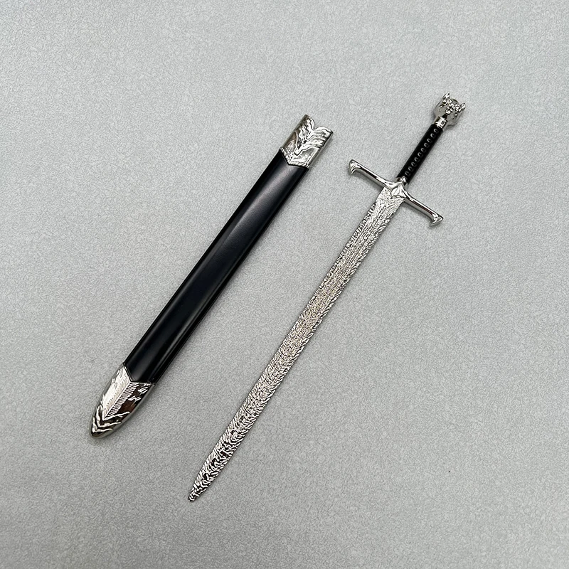Espada Longclaw de 22cm, Jon Snow Jeor Mormont, Acessórios da Série de TV GOT, Réplica de Espada de Metal Completo, Miniaturas de Artesanato
