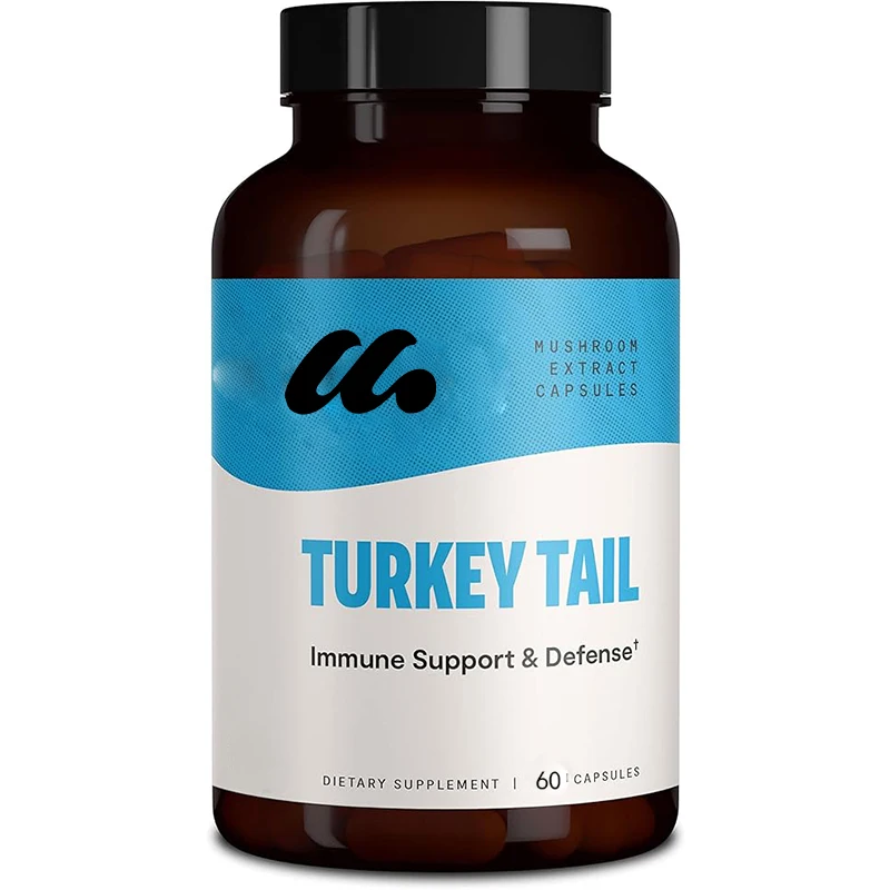 

Turkey Tail Mushroom Supplement, Promoting Immune and Digestive Health, 60 capsules